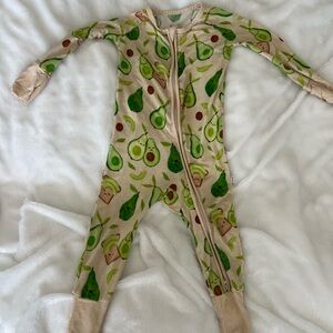 Little Sleepies Avocado Print Kids Footie
